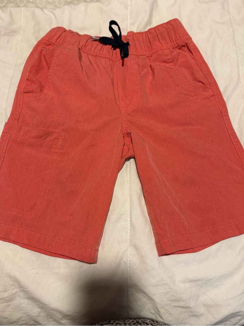 Tommy Hilfiger Coral-Red Drawstring Kids Shorts